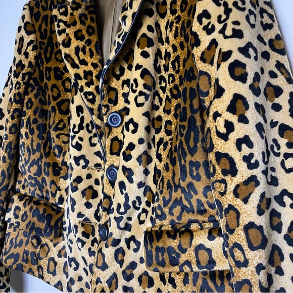 European Design, A Line, Leapard Blazer Size 10P - Picture 3 of 11